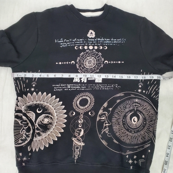 Blind Rooster Crewneck Sweatshirt Tokyo Astrology Celestial Blk Mens SZ S Unisex - Picture 7 of 14